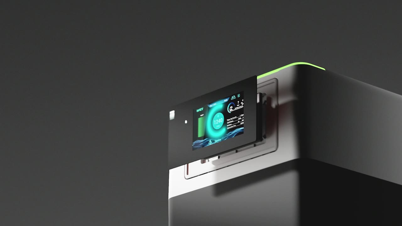 Productvideo met 3D-render van een toestel
